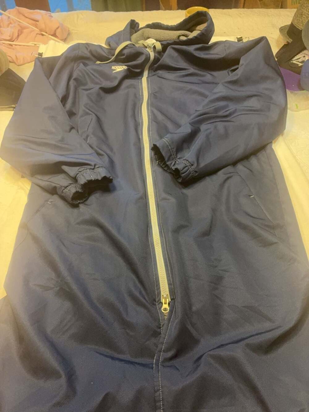 Speedo Fleece-Lined Parka Navy Blue Size M